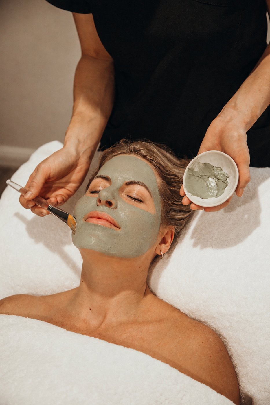 Clay mask facial treatment at Southwest Beauty Co.